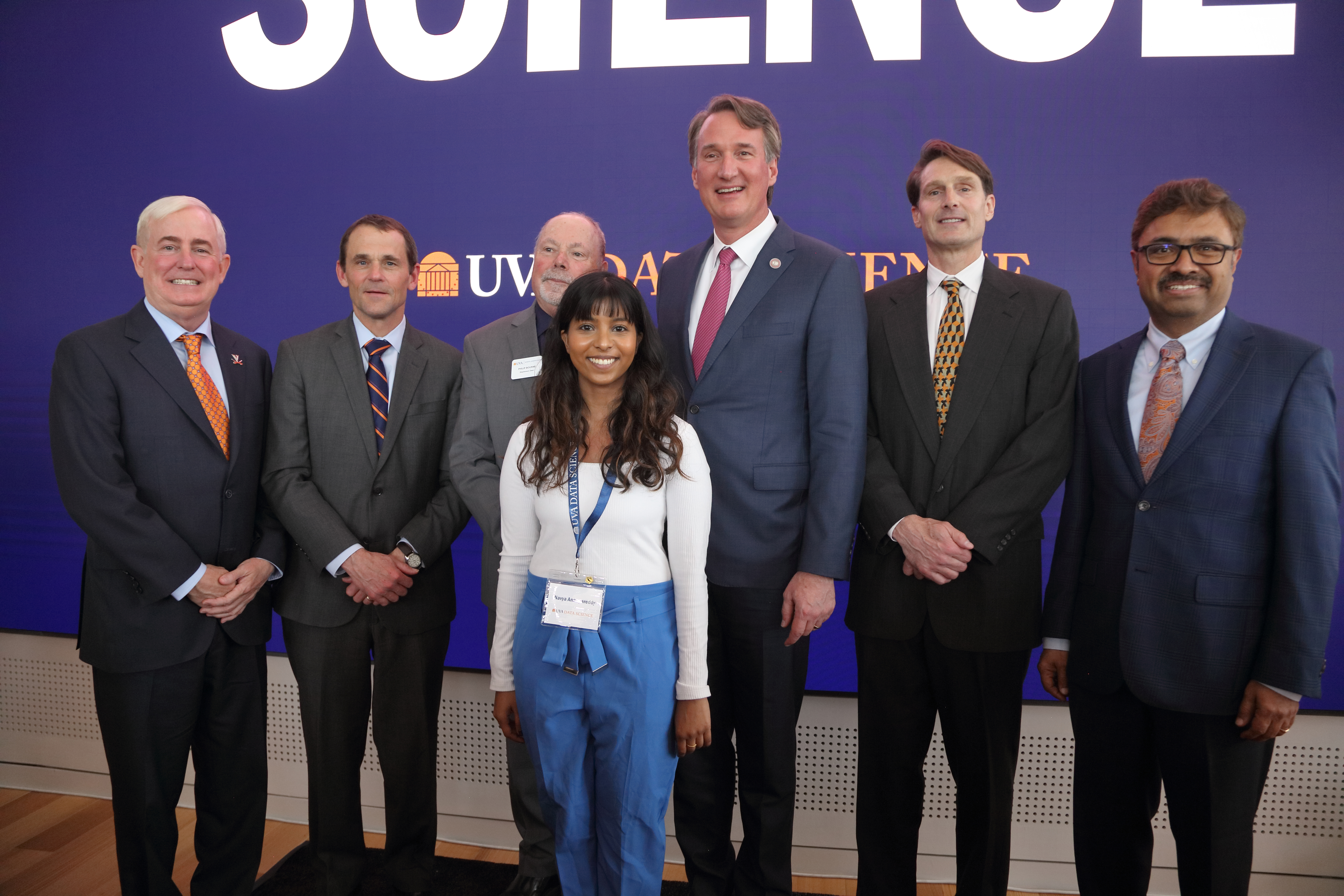 Speakers at the grand opening of the new data science building.