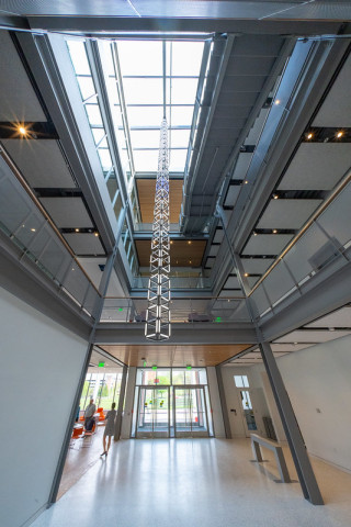 The entrance to the School of Data Science Building