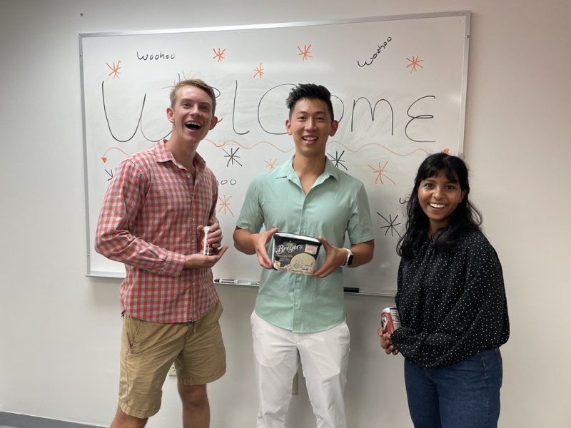 PhD Students welcomed with a root beer float party 