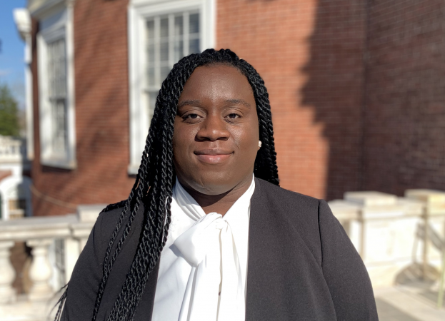 Angela Boakye Danquah stands outside at UVA