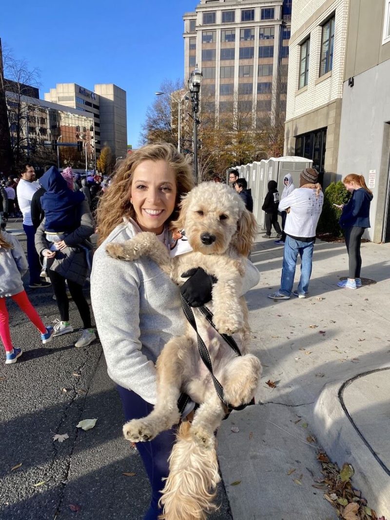 Brooke Williams, MSDS Student, with her dog