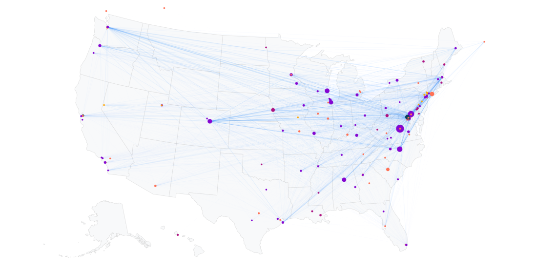 UVA research collaborations map