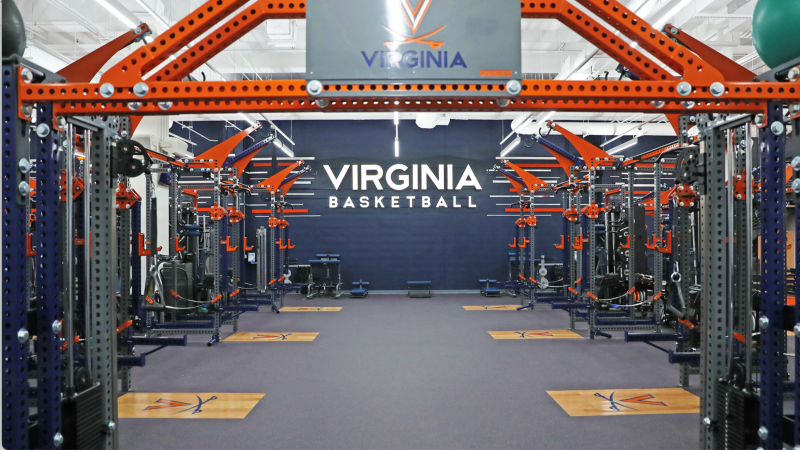 Training room for the UVA basketball team.