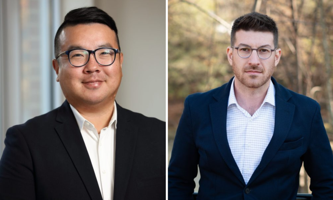 Photo of Professors Stephen Baek (left) and Alex Gates.