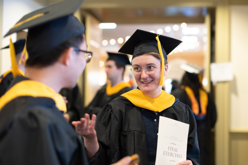 student at graduation