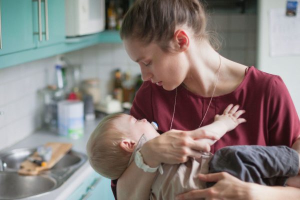 woman and baby