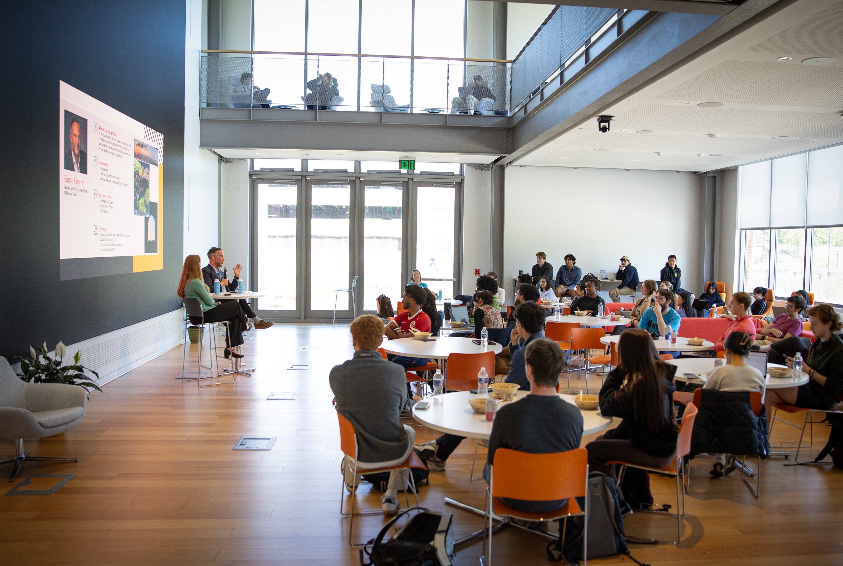 Students filled the Capital One Hub for the April 17 Modeling Your Future event.